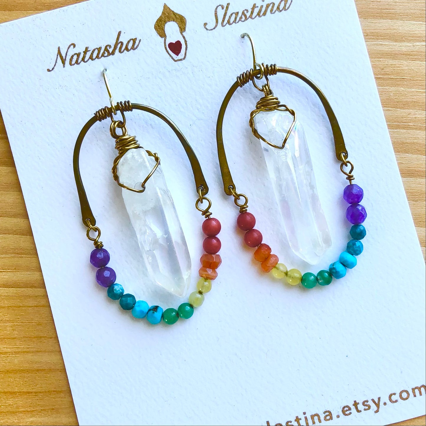 Gemstone Rainbow Earrings