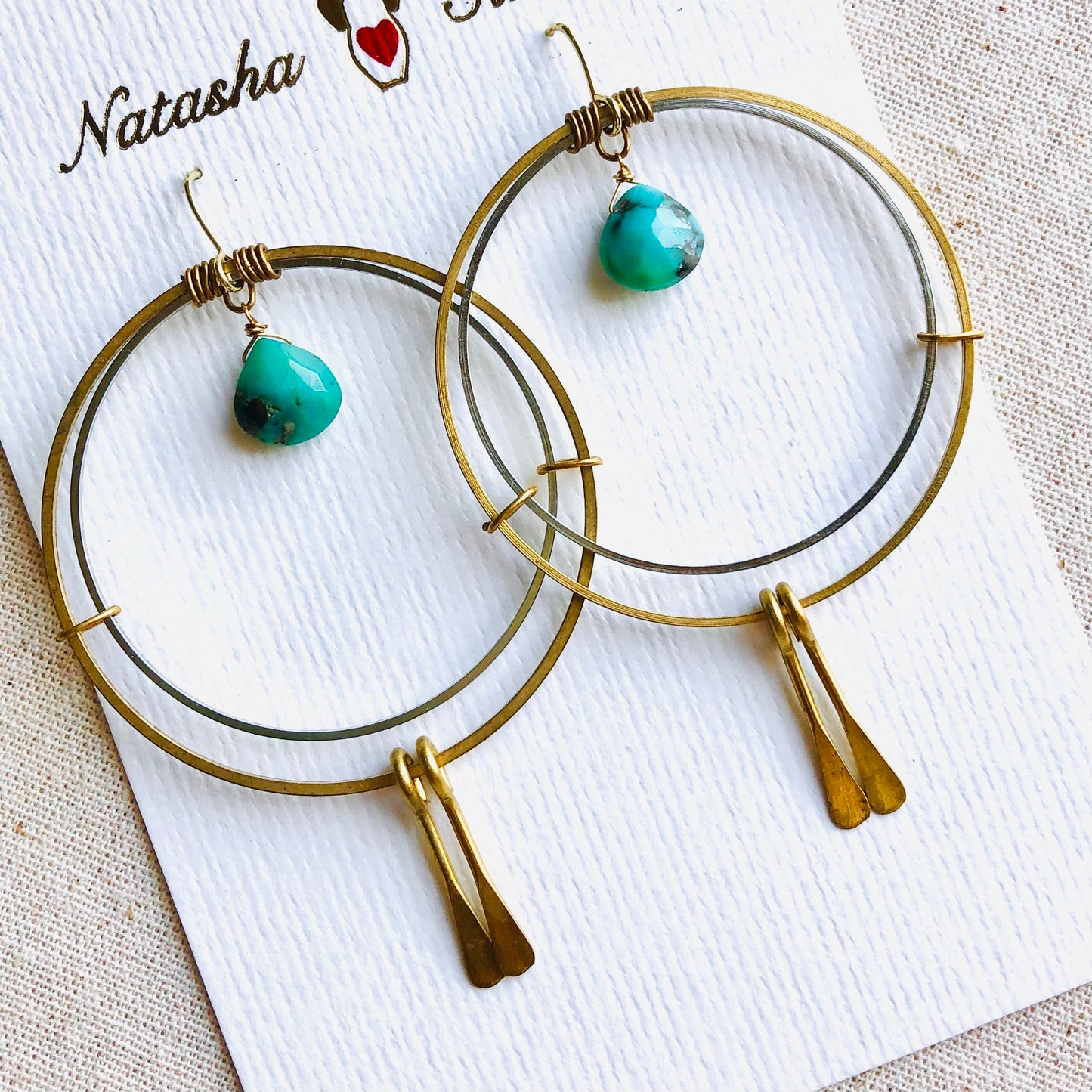 Unity Hoops in Turquoise