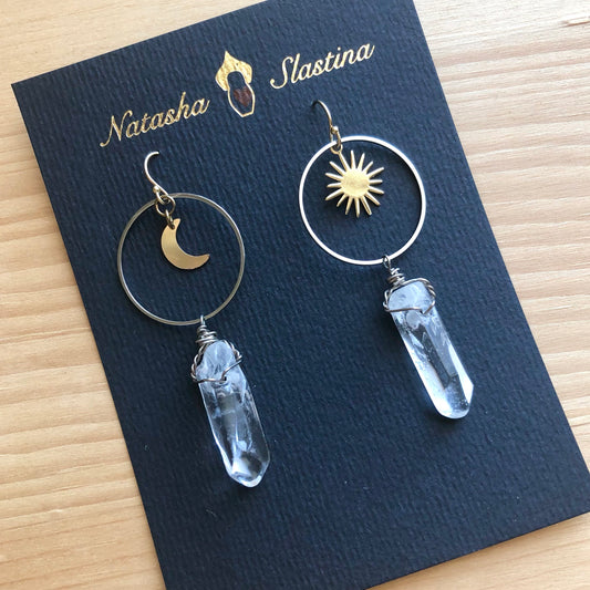 Sun and Moon Earrings