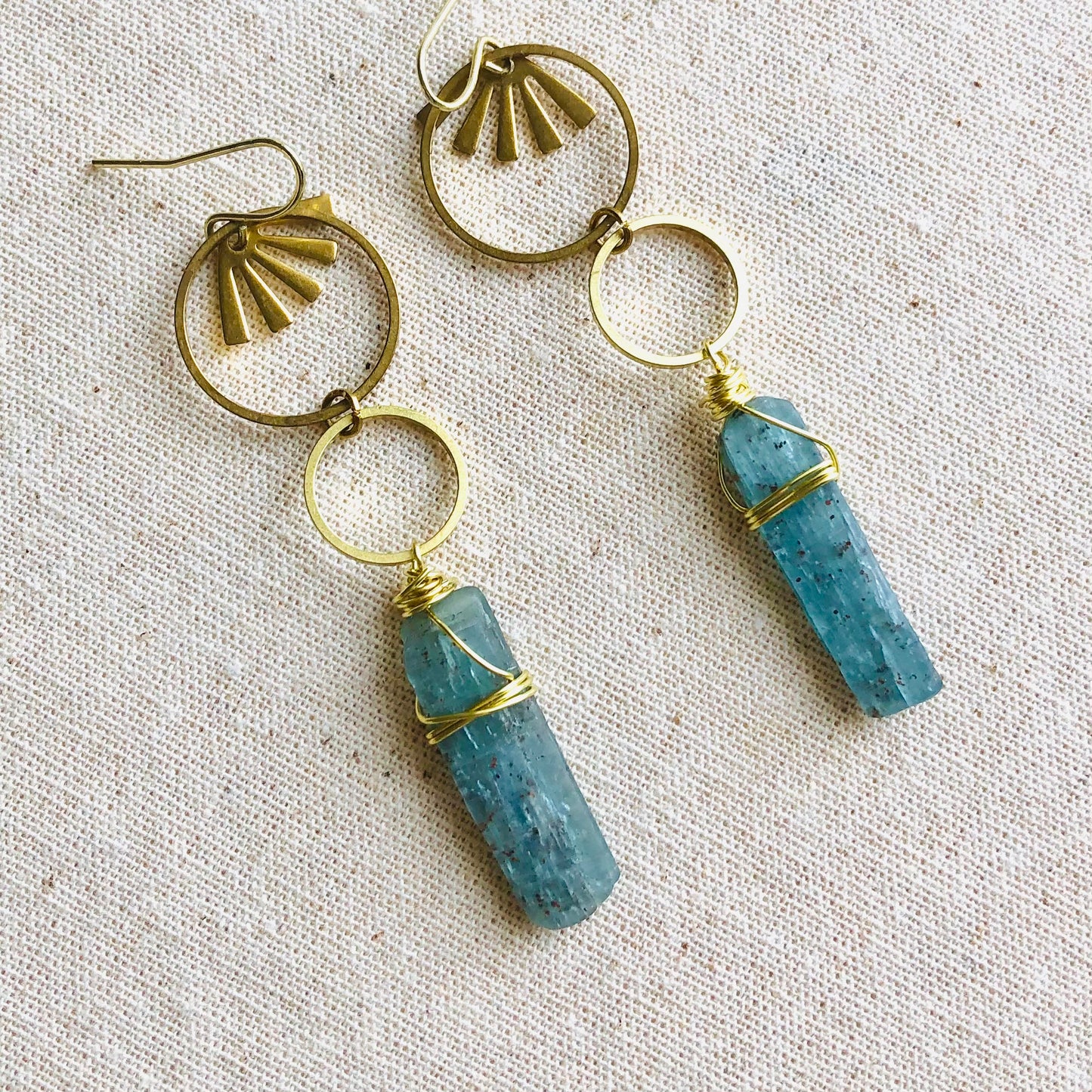 Ray of Sunshine Earrings in Kyanite